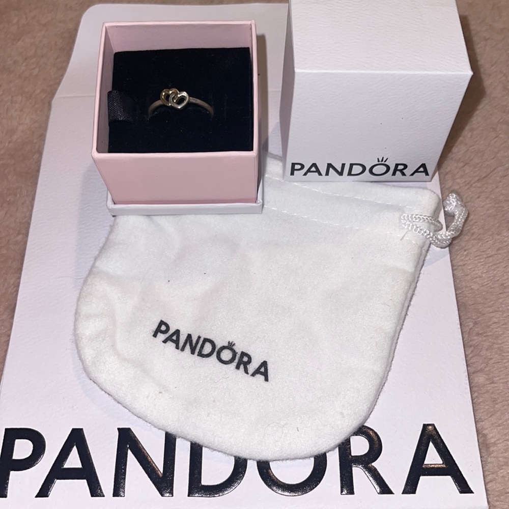 AUTHENTIC Pandora Ring With 14k gold